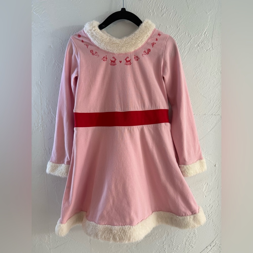 Hanna Andersson Pink Dress with Red Accent